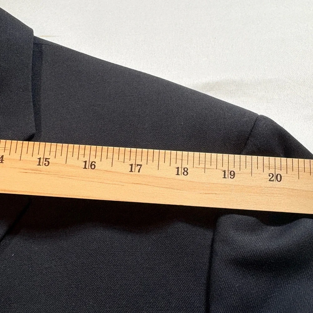 Burberry London Blazer Mens 46R Navy‎ Wool 3-Button Sport Coat Elbow Patches USA